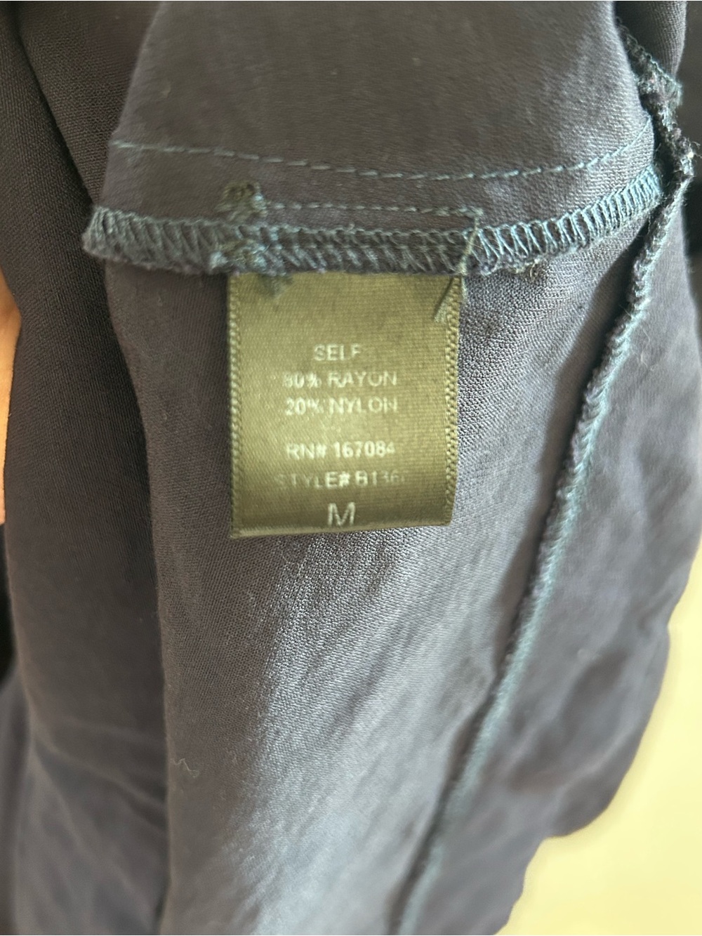 Tuckernuck Navy Maxi Dress Belted Tie Waist Pockets| Classy Academia Preppy| M - Picture 8 of 9